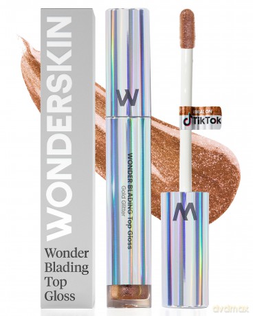 Wonderskin Blading Top Gloss - Gold Glitter