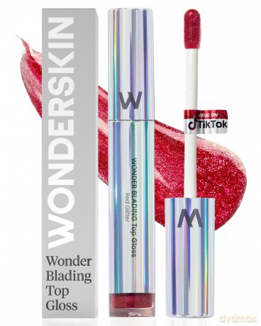 Wonderskin Blading Top Gloss - Red Glitter