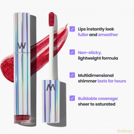 Wonderskin Blading Top Gloss - Red Glitter