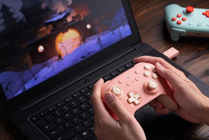 8BitDo Ultimate 2C Wireless Pad peach