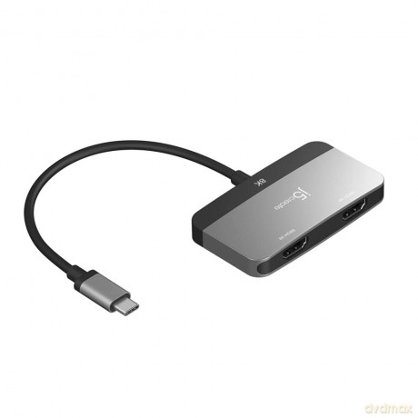 J5 8K Usb-C To Dual Hdmi Display Adapter