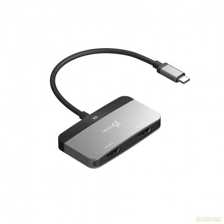J5 8K Usb-C To Dual Hdmi Display Adapter