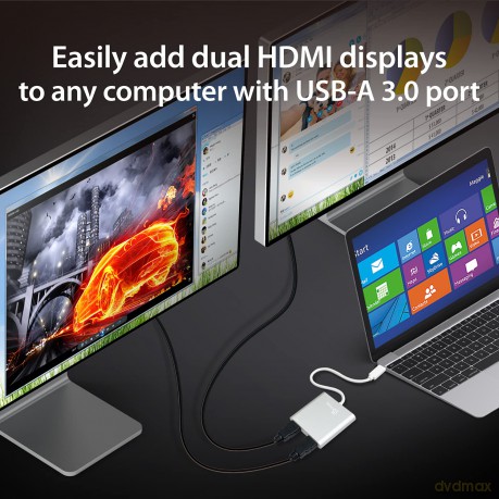 J5 Usb 3.0 To Dual Hdmi Multi-Monitor Adapter