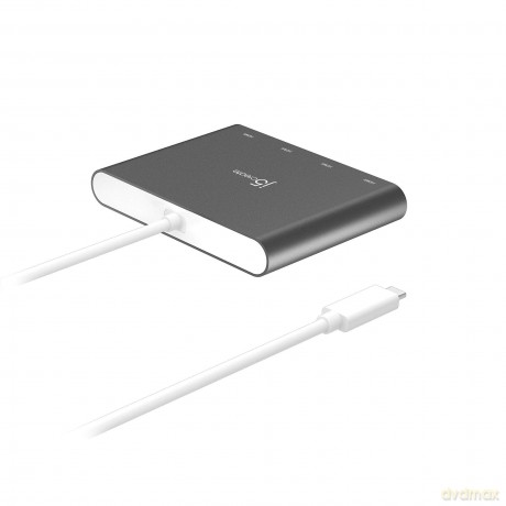 J5 Usb-C To 4 Port Hdmi Multi Monitor Adapter