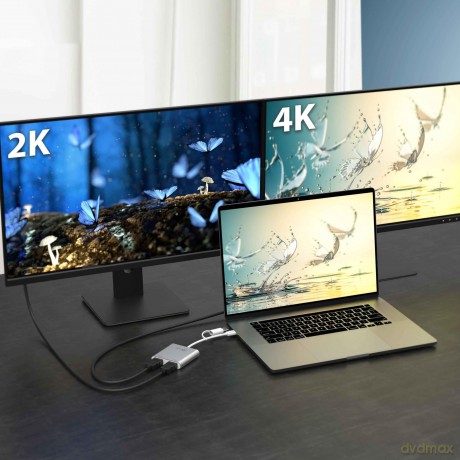 J5 Usb-C To Dual Hdmi Multi-Monitor Adapter