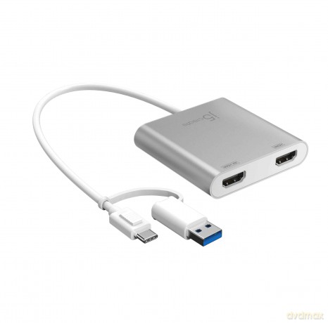 J5 Usb-C To Dual Hdmi Multi-Monitor Adapter