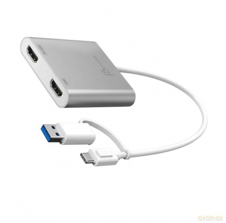 J5 Usb-C To Dual Hdmi Multi-Monitor Adapter