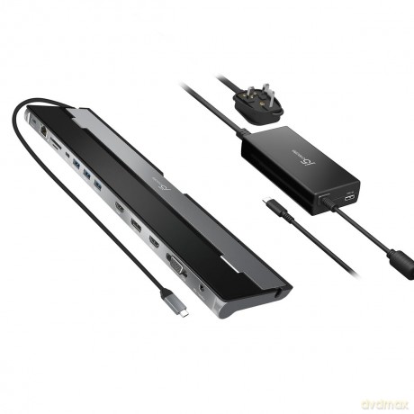 J5 Usb-C Triple Display Docking Station With 100W Pd Adapter - Eu
