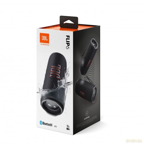 JBL Flip 6 portable bluetooth speaker midnight black