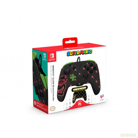 PDP Rematch Wired Controller - Bowser Glow In The Dark /Nintendo Switch