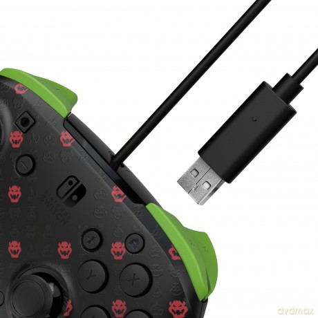 PDP Rematch Wired Controller - Bowser Glow In The Dark /Nintendo Switch
