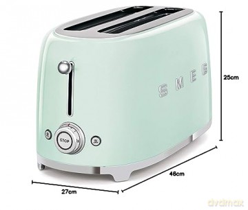 Smeg TSF02PGEU Toaster - Pastel Green