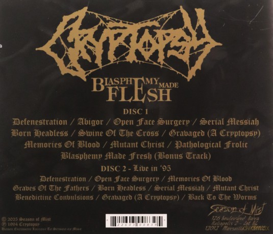 Cryptopsy: Blasphemy Made Flesh [2CD]