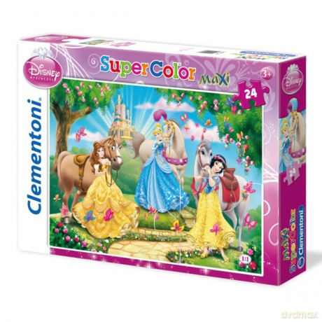 CLEMENTONI 24 el. Maxi Księżniczki [PUZZLE]
