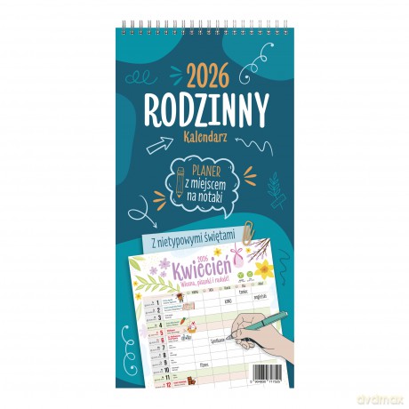 Planer 2026 Rodzinny 2 ścienny [KALENDARZ]