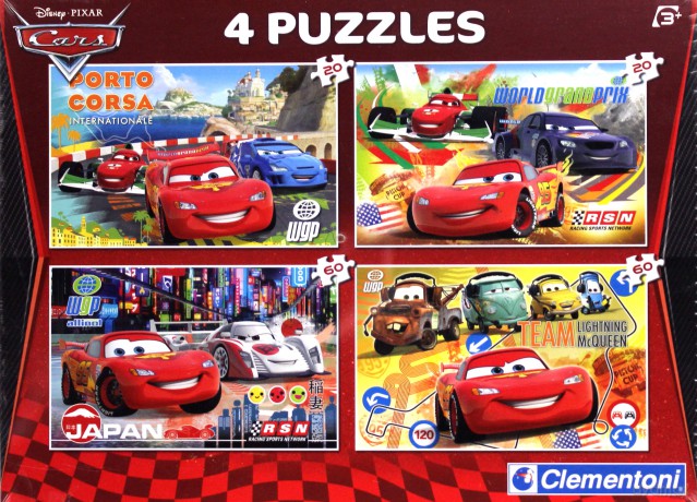 CLEMENTONI 2x20 2x60 el. Cars 2 (Auta 2) [PUZZLE]