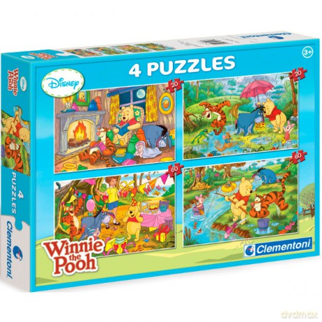 CLEMENTONI 2x20 2x60 el. Kubuś Puchatek [PUZZLE]
