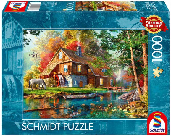SCHMIDT 1000 el. PQ Młyn wodny piękną jesienią 113688 [PUZZLE]