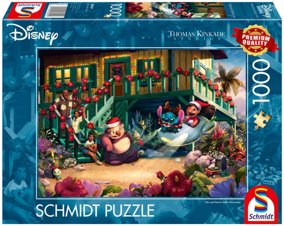 SCHMIDT 1000 el. PQ T.Kinkade Lilo i Stich Święta w duchu Aloha Disney 113674 [PUZZLE]