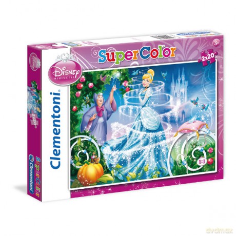 CLEMENTONI 2x20 el. Kopciuszek Disney [PUZZLE]