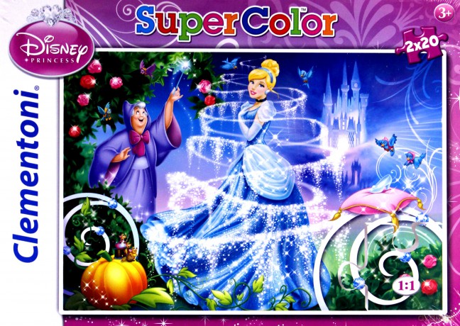 CLEMENTONI 2x20 el. Kopciuszek Disney [PUZZLE]