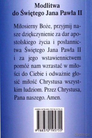 Kalendarzyk kieszonkowy 2015 Jan Paweł II [KALENDARZ]