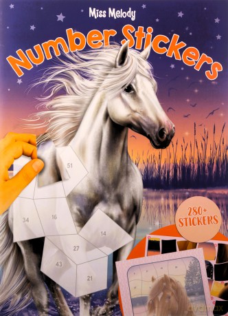 Zestaw z naklejkami Number Sticker Miss Melody 13879A