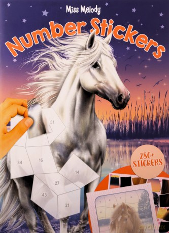 Zestaw z naklejkami Number Sticker Miss Melody 13879A