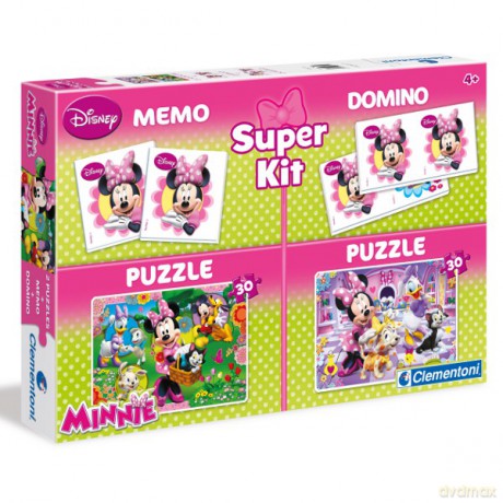 CLEMENTONI 2x30 el. Memo Domino Minnie (Myszka Mini) Disney [PUZZLE]