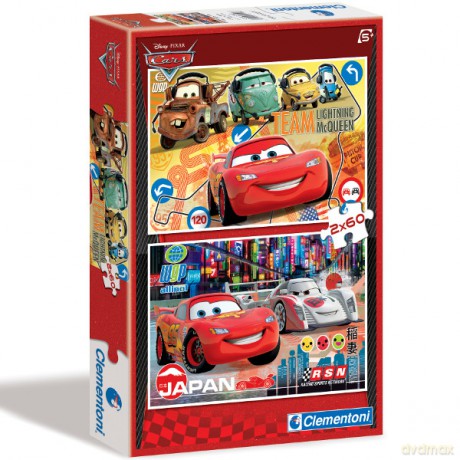 CLEMENTONI 2x60 el. Cars 2 (Auta 2) [PUZZLE]