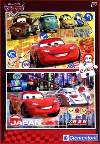 CLEMENTONI 2x60 el. Cars 2 (Auta 2) [PUZZLE]