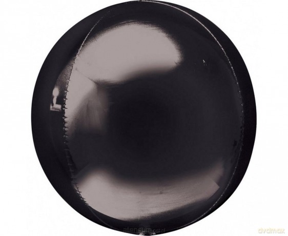 Balon foliowy kula czarna 38cm
