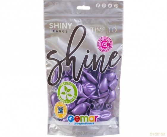Balony shiny fioletowe 13cm 100szt