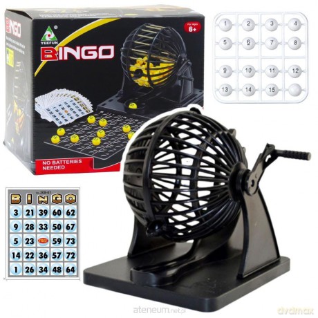 Bingo maszyna losująca 80 kulek 20 kart [GRA]
