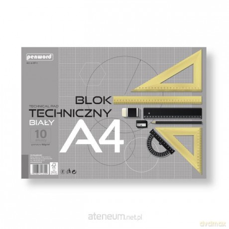Blok techniczny A4 Premium biały 160g 10 arkuszy
