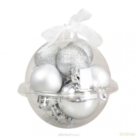 Bombki srebrne 9szt