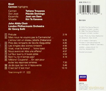 Troyanos/Domingo/Sol: Bizet: Carmen - Highlights [CD]