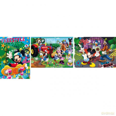 Clementoni 3x48 El. Klub Myszki Miki [PUZZLE]