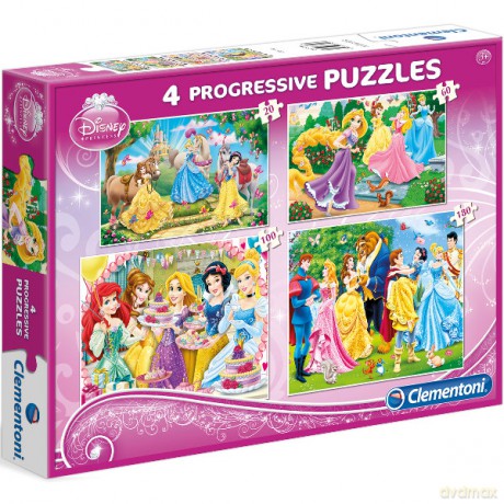 CLEMENTONI 4w1 Księżniczki [PUZZLE]