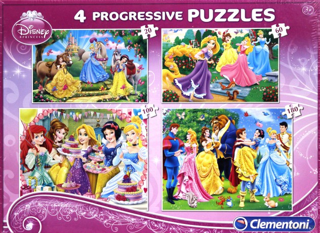 CLEMENTONI 4w1 Księżniczki [PUZZLE]