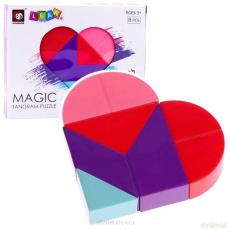 Klocki magnetyczne tangram układanka 8el [KLOCKI]