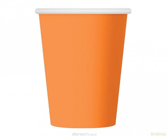 Kubeczki papierowe pomarańczowe 250ml 6szt