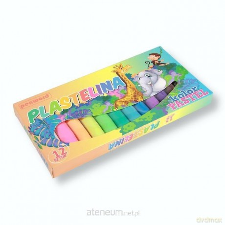 Plastelina 12 kolorów pastel