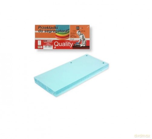 Przekładki do segregatora 100szt blue