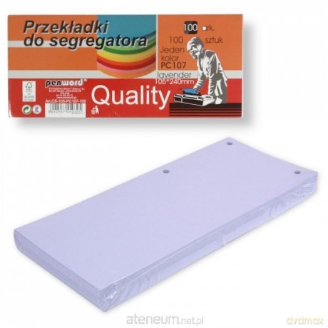 Przekładki do segregatora 100szt lavender