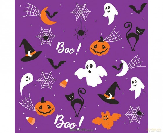 Serwetki papierowe Halloween Purple 33x33cm 20szt