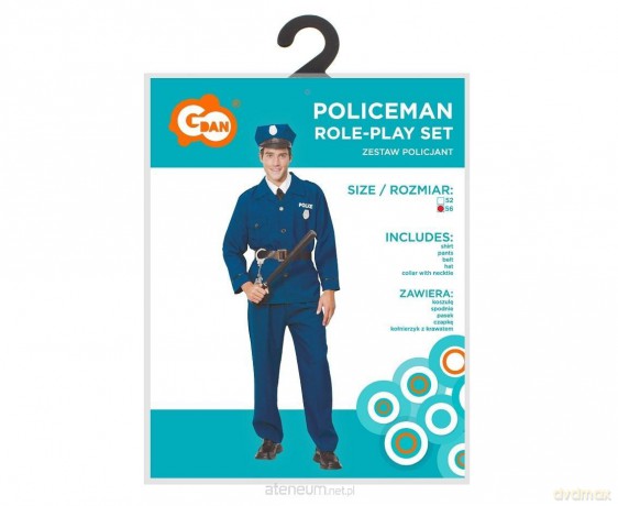 Strój dla dorosłych Policjant rozm.56