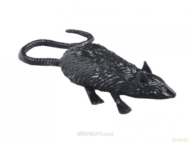 Szczur plastikowy 6cm czarny 4szt
