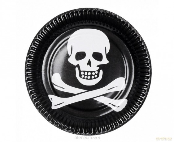 Talerzyki papierowe Piraci Classic 23cm 10szt