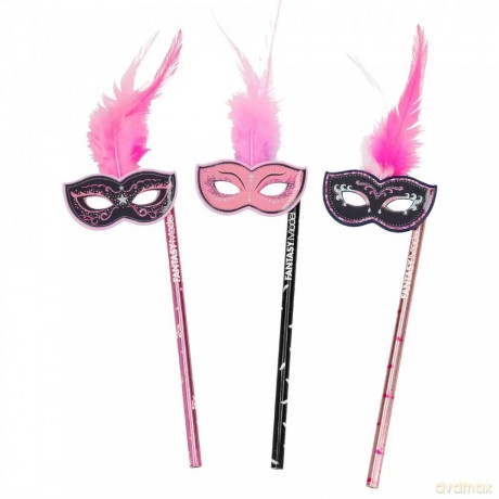 Ołówek z maską i piórkami Fantasy Model Ballet, 3 wzory